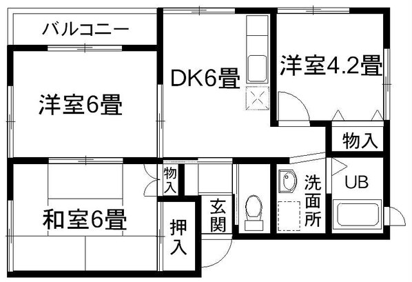 ロイヤル・コート藤E棟の物件間取画像